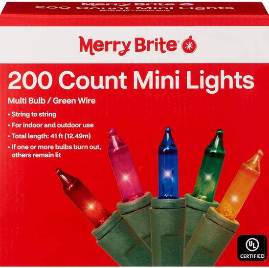 Order Merry Brite Mini Lights, Multicolored Bulbs with Green Wire, 200 ct food online from CVS store, SOUDERTON on bringmethat.com