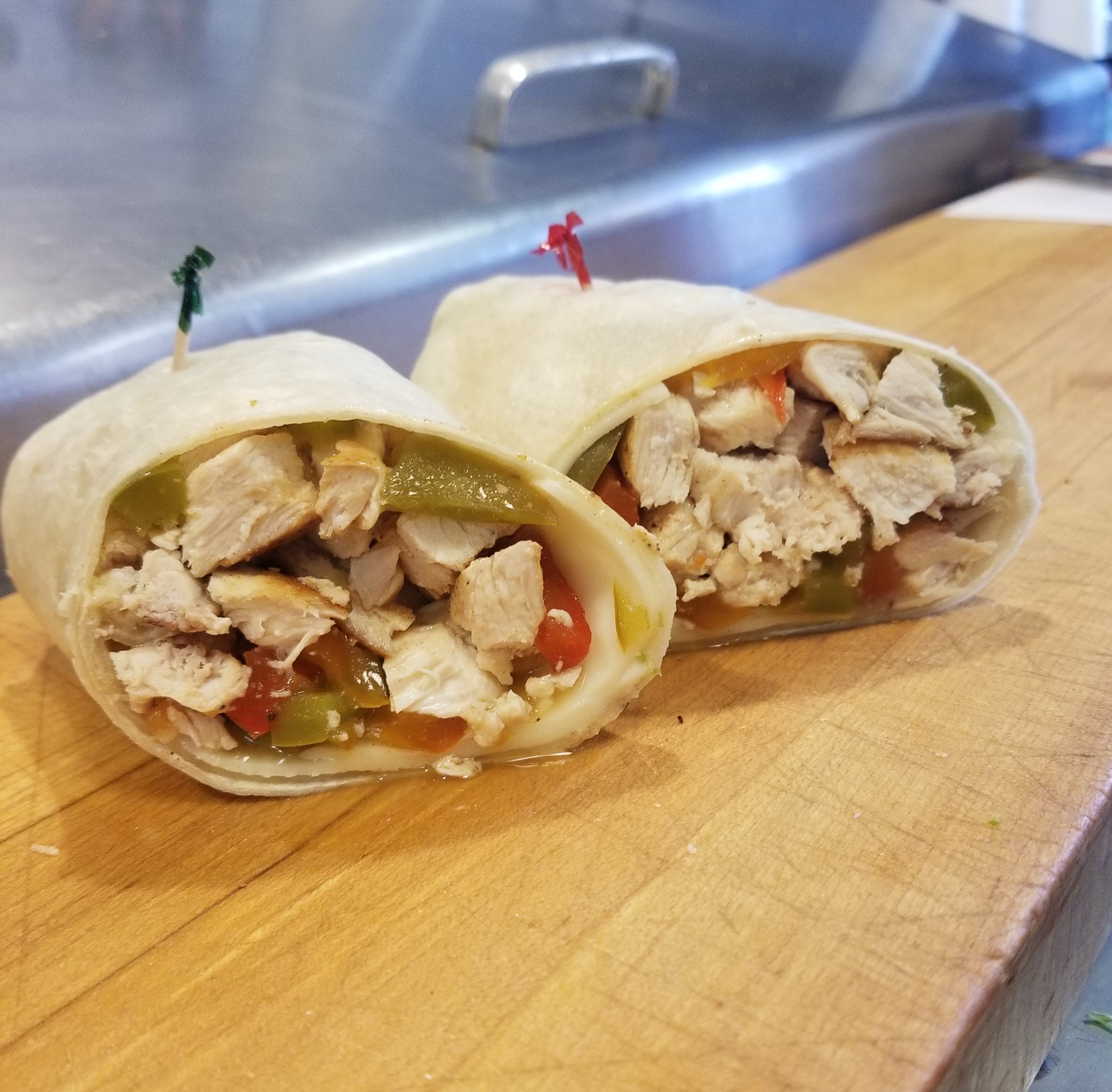 Order Chicken and Sweet Pepper Wrap food online from Campus Sub Shop Ii store, Springfield on bringmethat.com