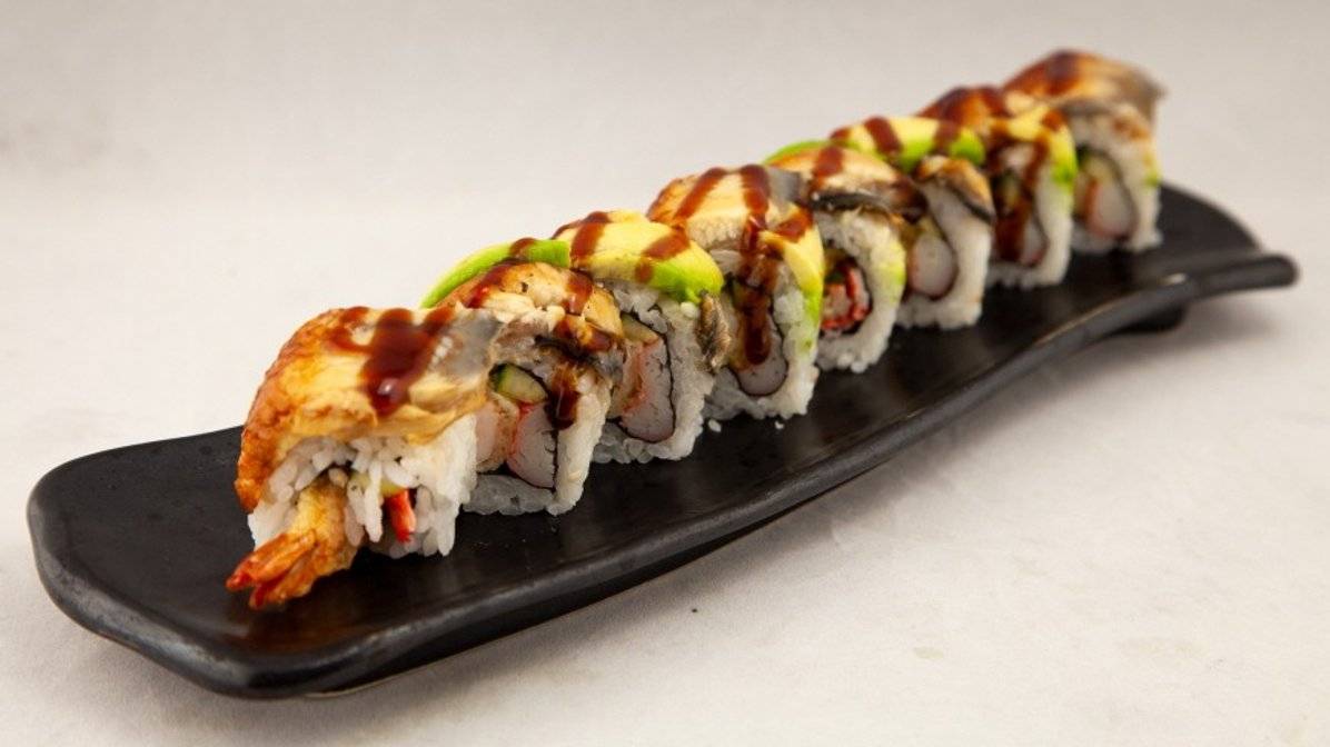 Order Dragon Roll food online from Kuma Sushi store, San Jose on bringmethat.com