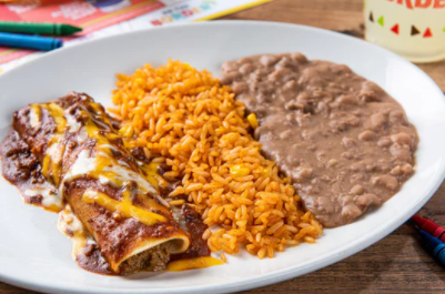 Order Kid's Enchilada Plate food online from Taco Bueno - Texarkana store, Texarkana on bringmethat.com