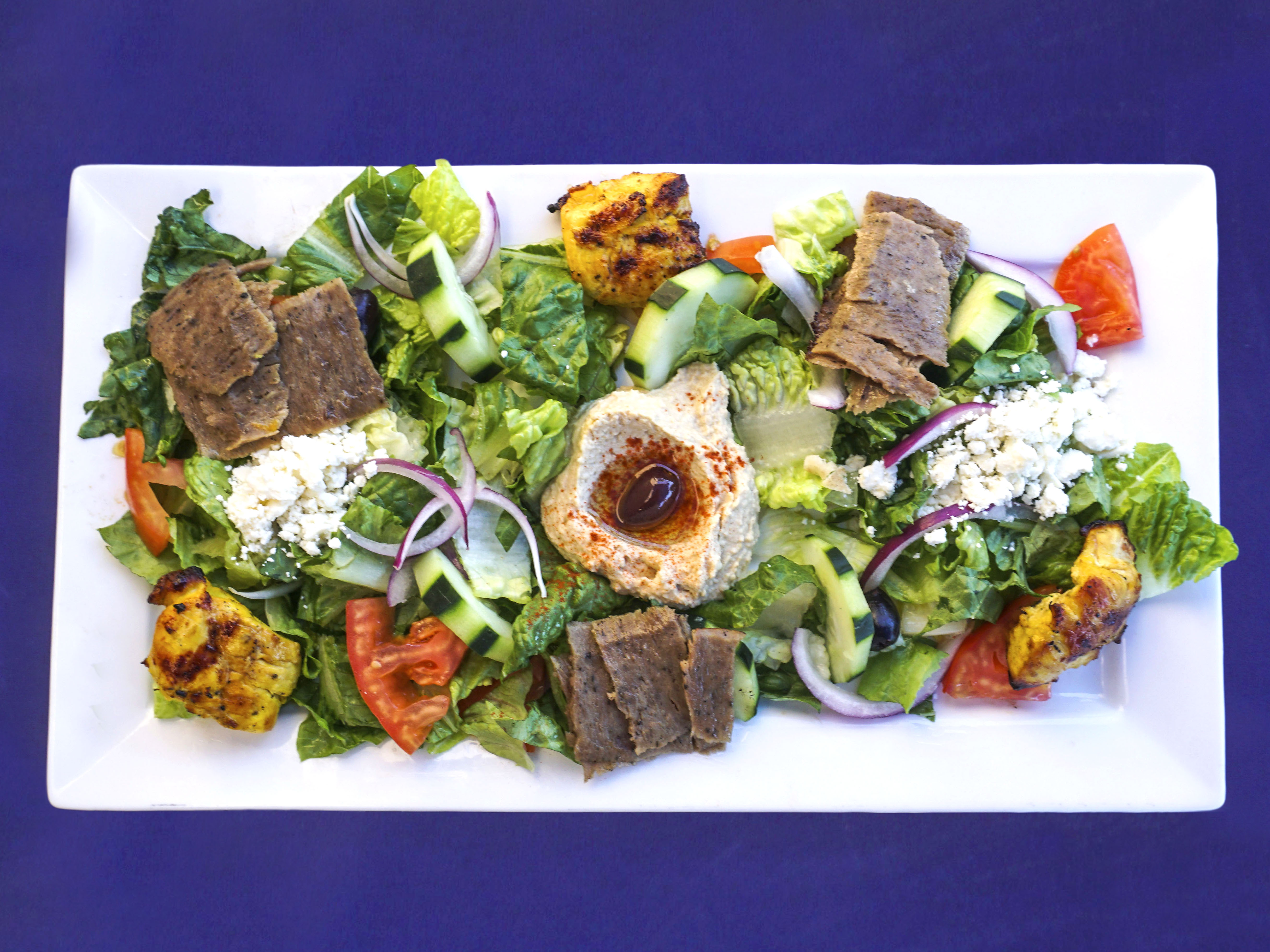 Order Mediterranean Salad food online from Harbor Greek Cafe store, San Diego on bringmethat.com