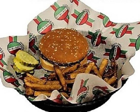 Order Kids Cheese Burger food online from Paninis Bar & Grill store, Stow on bringmethat.com