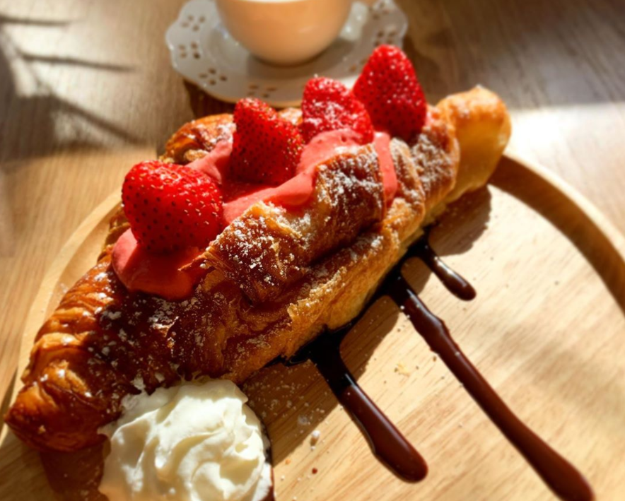 Order Strawberry Croissant food online from Sweeteria store, Silver Spring on bringmethat.com