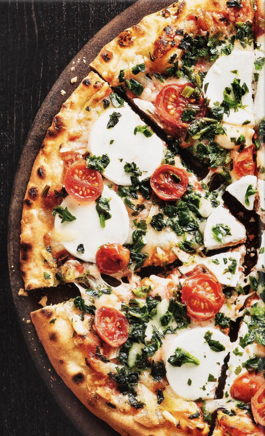 Order Goat Cheese and Spinach Pizza food online from Fire Pizza store, New York on bringmethat.com