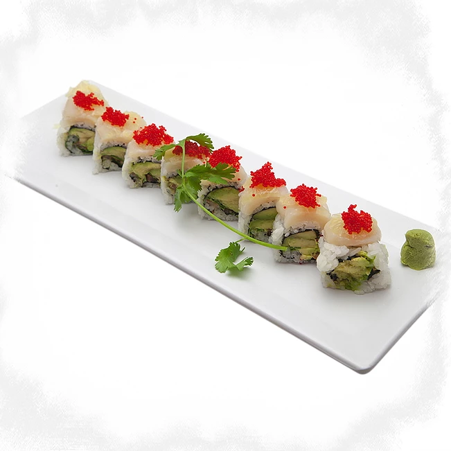 Order Lime Scallop Roll Special food online from Roppongi Sushi store, Livermore on bringmethat.com