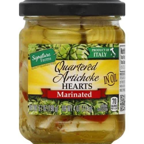 Order Signature Farms · Marinated Quartered Artichokes Hearts (6.7 oz) food online from Safeway store, Tahoe City on bringmethat.com