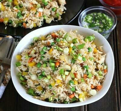 Order Vegetable Fried Rice food online from Peacock Indian Cuisine store, Plano on bringmethat.com