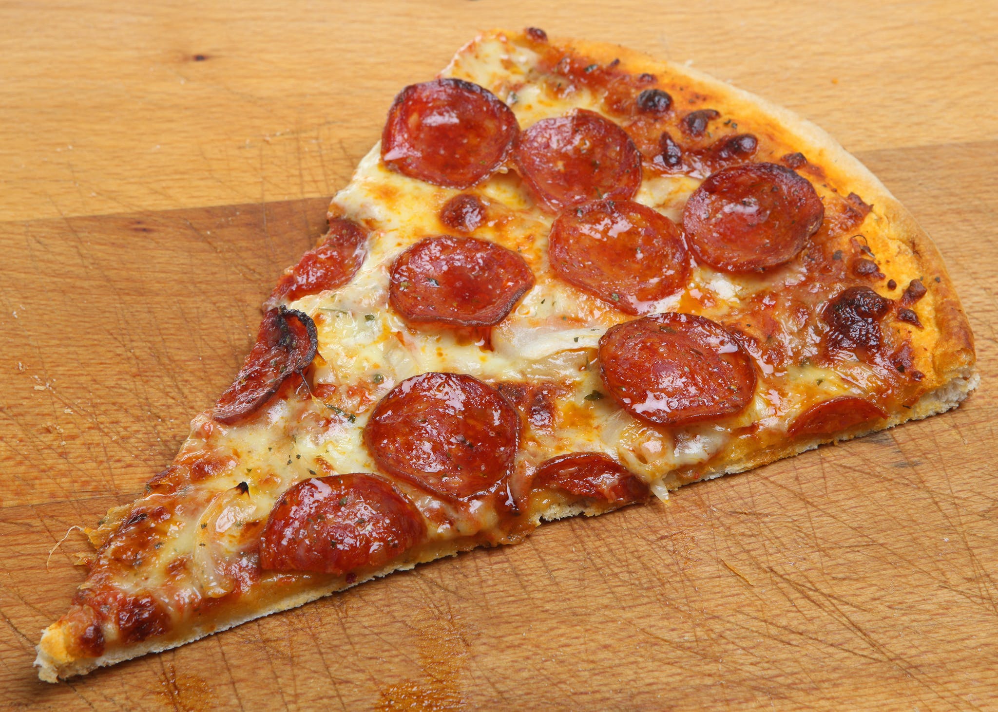 Order Pepperoni Pizza Slice - X-Large food online from Shawarma House store, San Francisco on bringmethat.com
