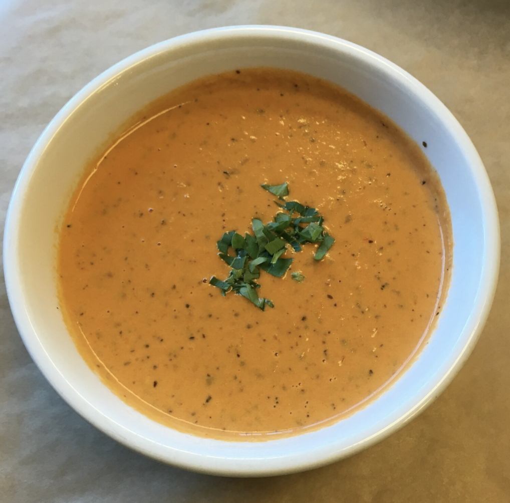 Order Tomato Basil Bisque Soup food online from Breadwinner Cafe & Bakery store, Atlanta on bringmethat.com