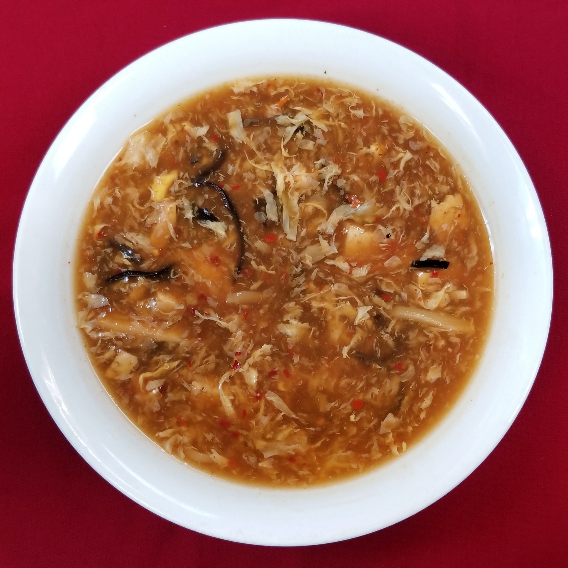 Order 201. Hot and Sour Soup food online from Thien Hoang Restaurant store, Portland on bringmethat.com