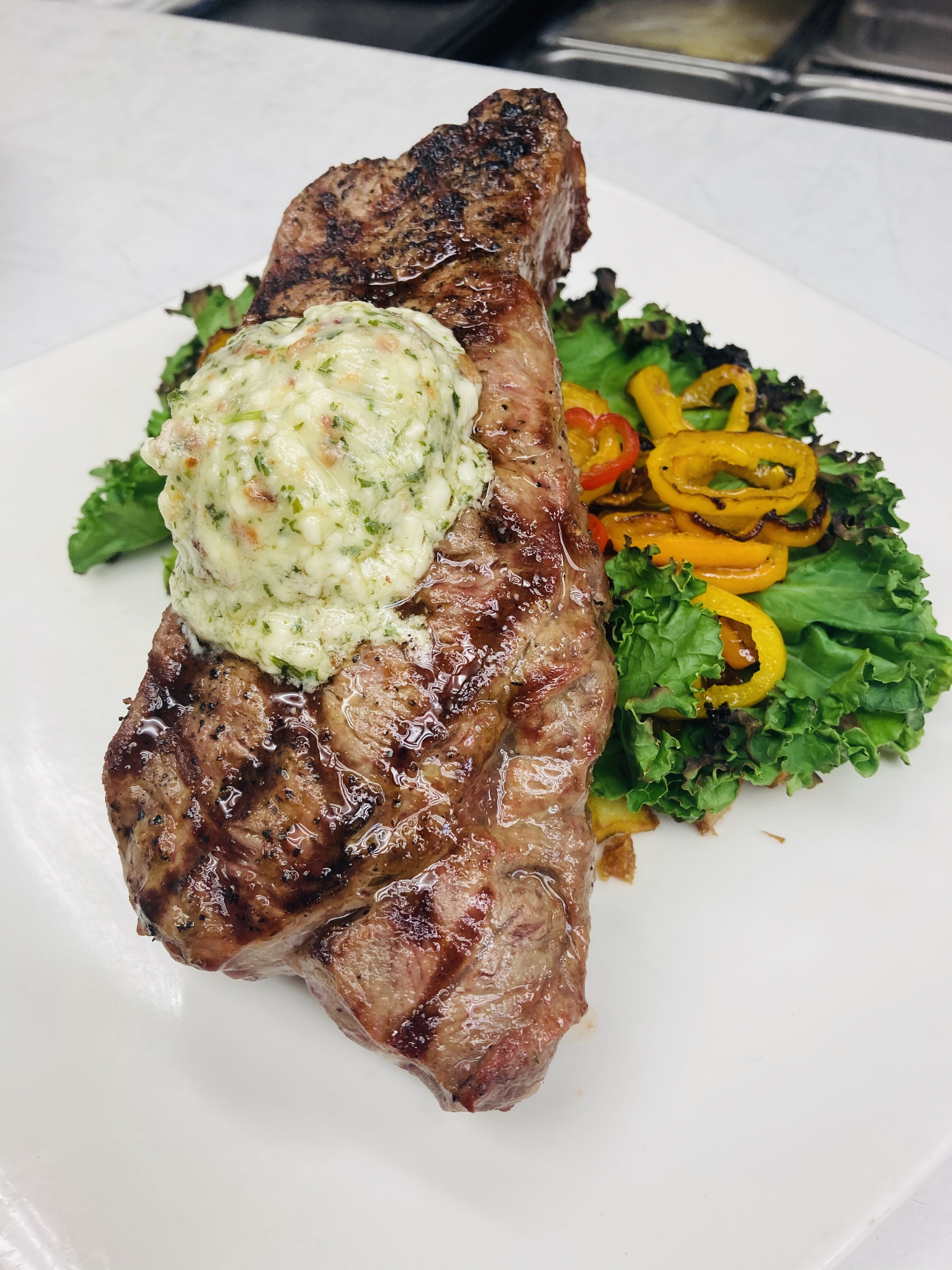 Order 12 oz New York Strip Steak food online from Ginger store, Anchorage on bringmethat.com