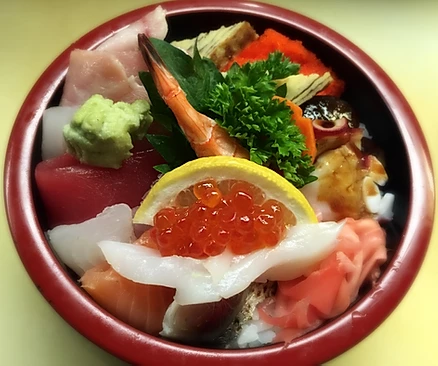 Order Chirashi Sushi Dinner food online from Kiku Japanese Restaurant store, Pittsburgh on bringmethat.com