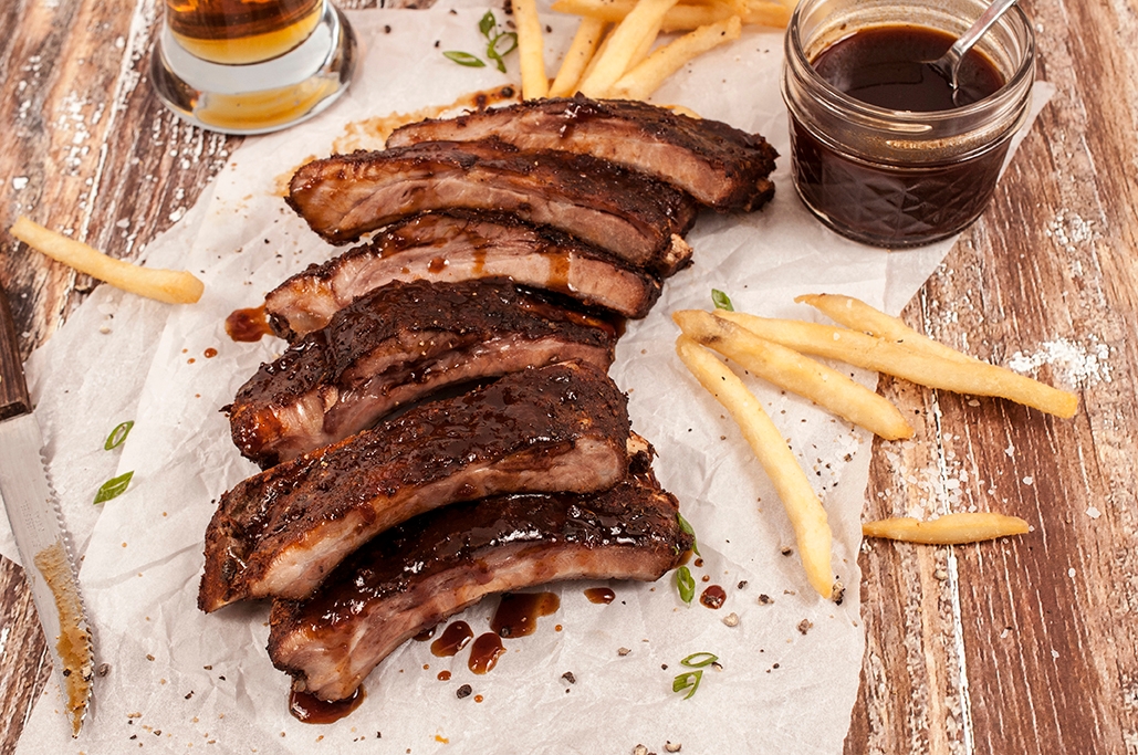 Order Full Rack Pork Ribs food online from Austin's American Grill store, Fort Collins on bringmethat.com
