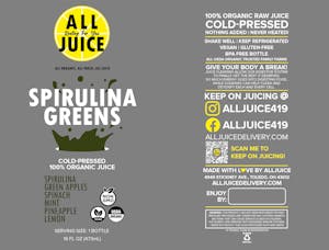 Order Spirulina Greens food online from All Juice store, Toledo on bringmethat.com