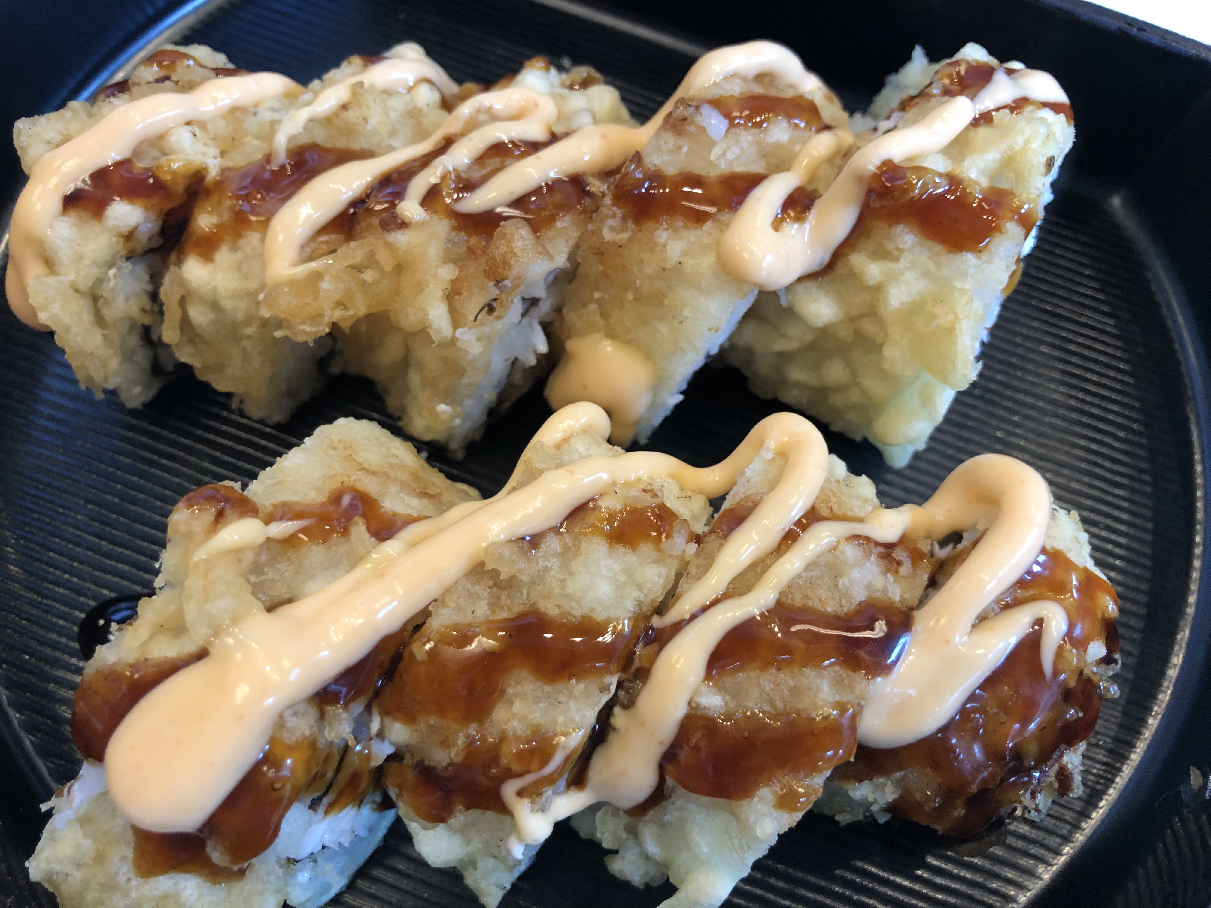 Order Spicy Crab Tempura Roll food online from Asia Ginger Teriyaki & Roll store, Seattle on bringmethat.com