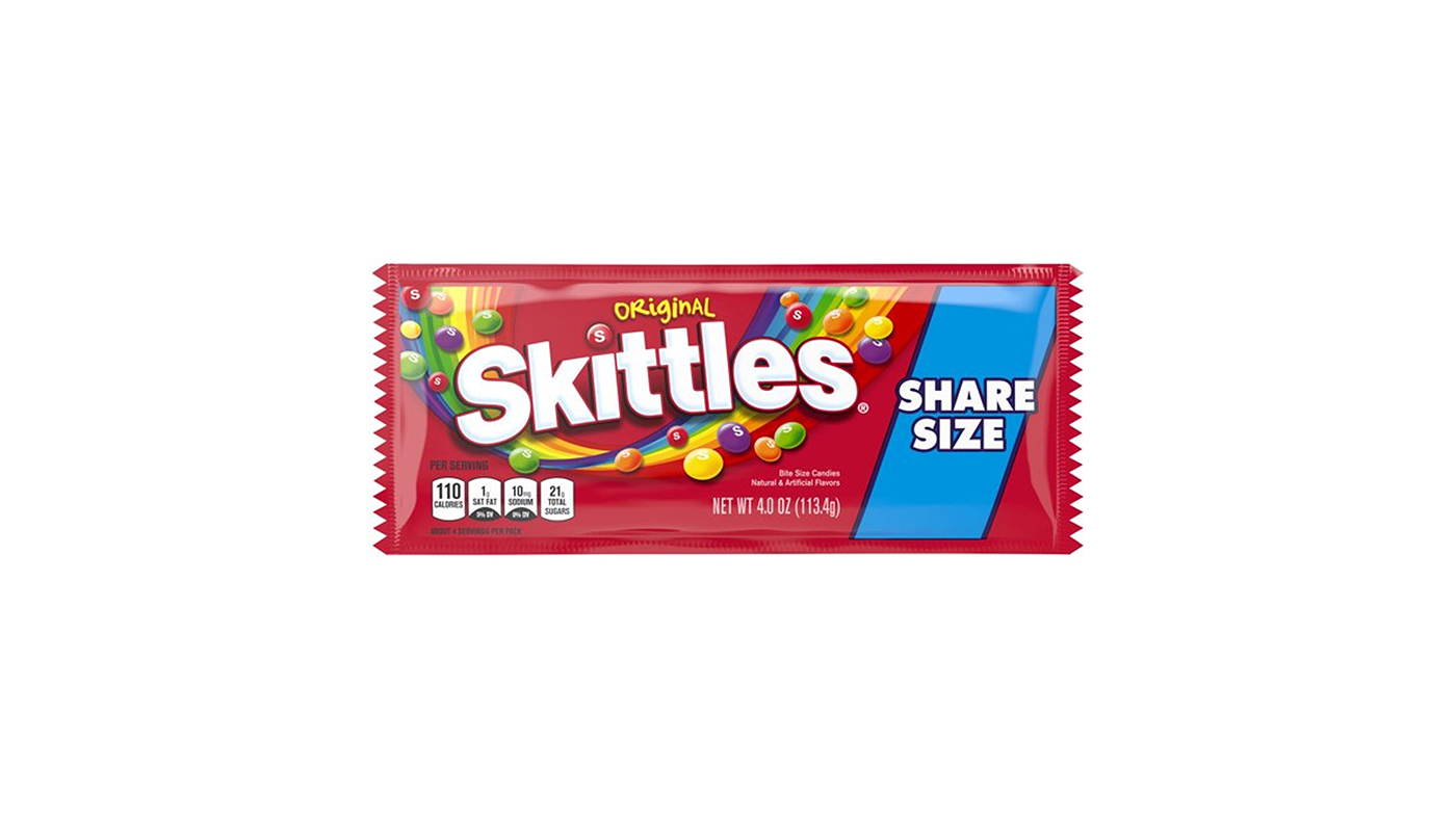 Order Skittles Share Size 4oz food online from Extramile store, Ontario on bringmethat.com