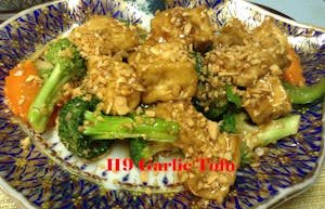 Order H9. Garlic Tofu food online from Bua Thai Restaurant store, Old Orchard Beach on bringmethat.com