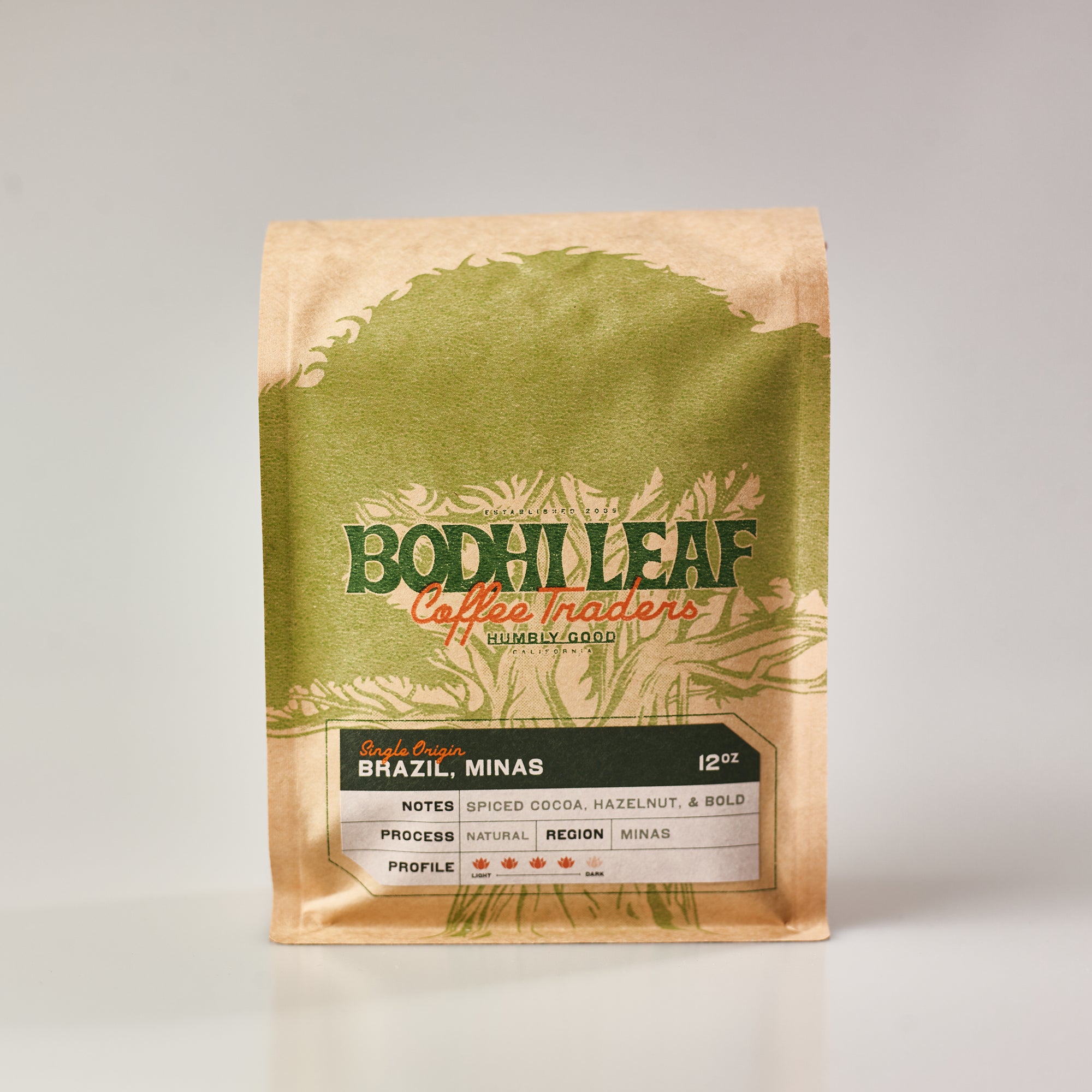 Order Brazil Minas - 12 oz Bag food online from Bodhi Leaf Coffee Traders store, Placentia on bringmethat.com