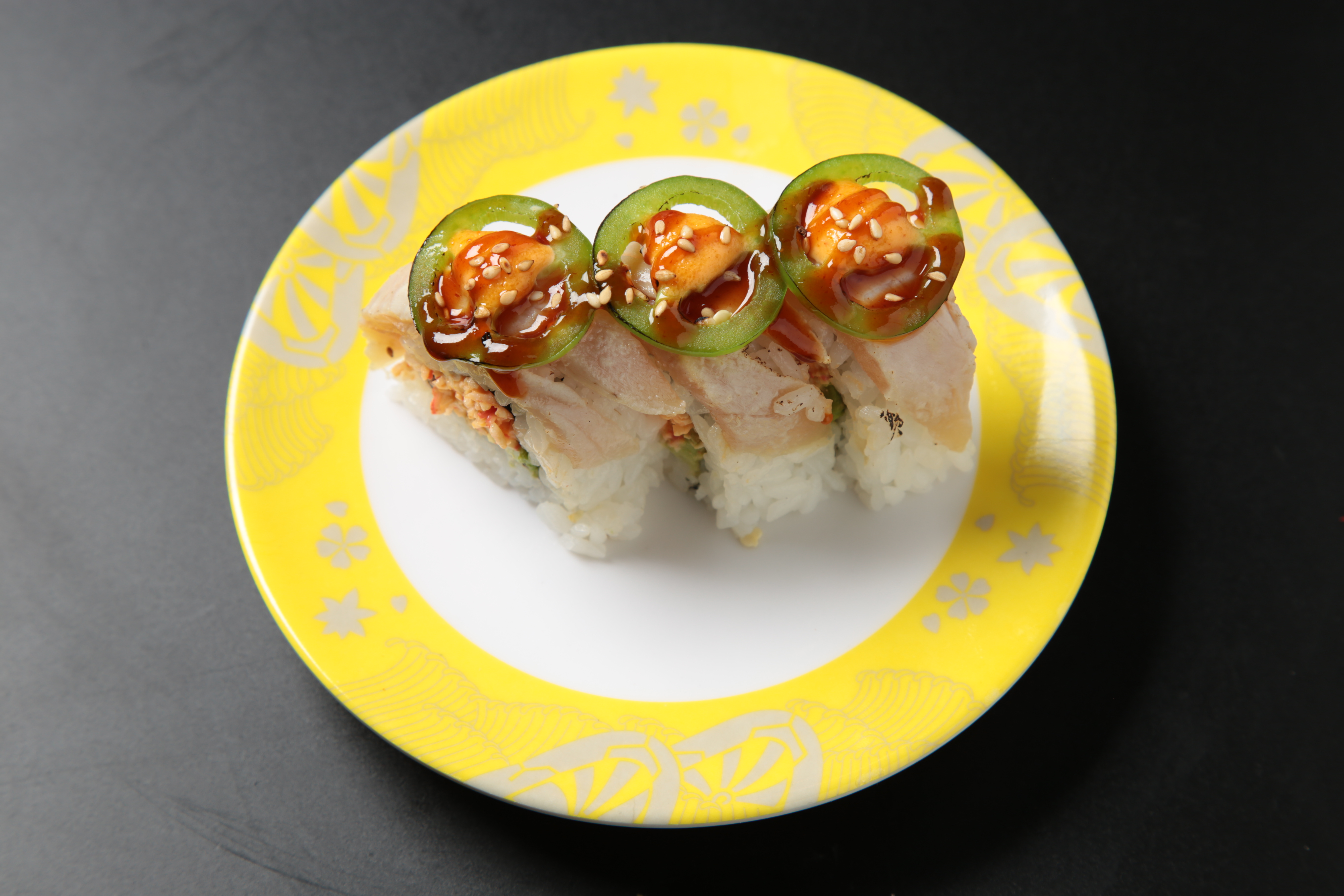 Order Mexican Roll (9 pcs) food online from Izumi Revolving Sushi store, Daly City on bringmethat.com