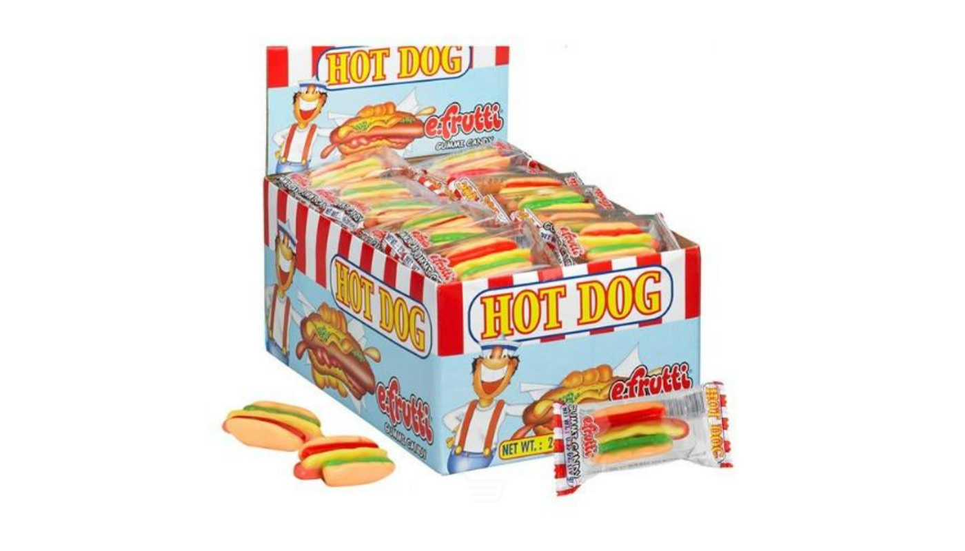 Order E Frutti Gummy Hot Dogs Candy 60ct food online from Plaza Market store, Baldwin Park on bringmethat.com