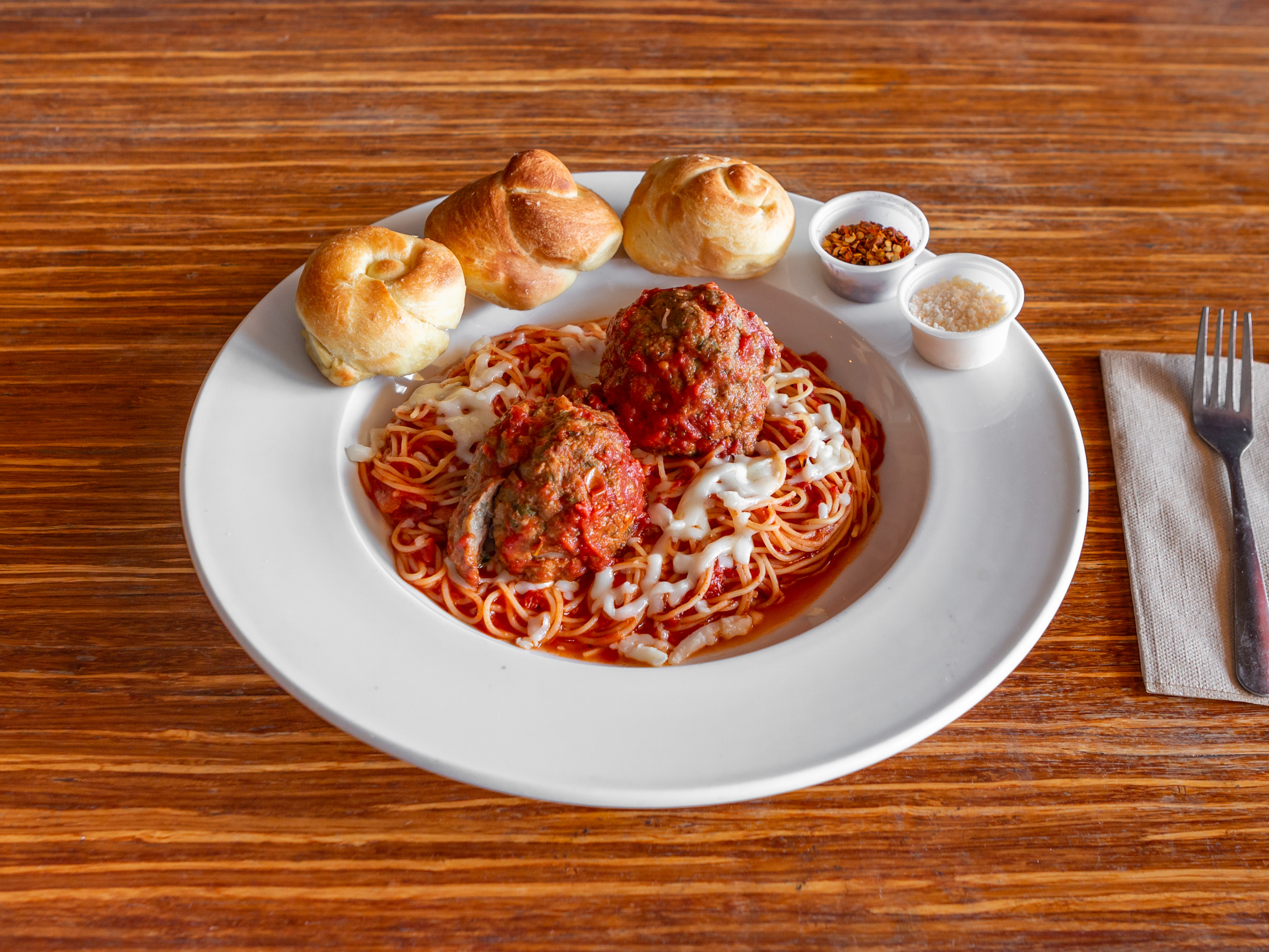 Order Spaghetti Meatball food online from Pastalini store, San Diego on bringmethat.com