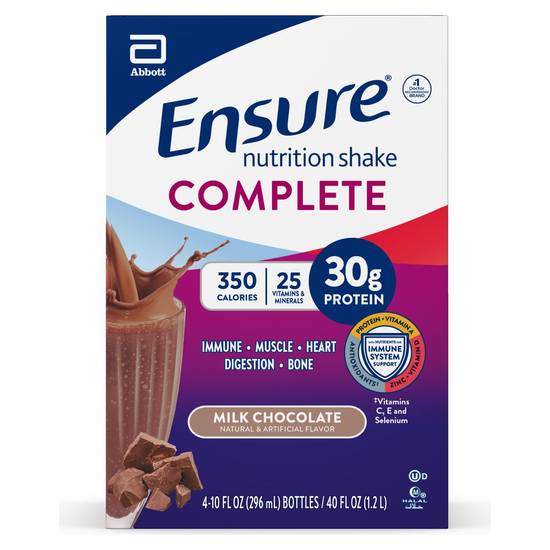 Order Ensure Nutrition Shake Chocolate (10 oz x 4 ct) food online from Rite Aid store, BUTLER on bringmethat.com