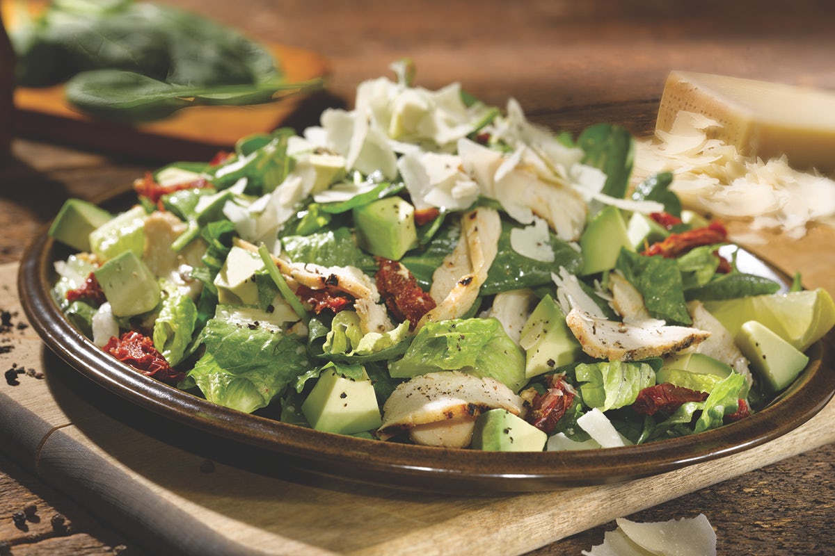 Order *GS* SPINACH, CHICKEN & AVOCADO SALAD food online from Old Chicago store, Colorado Springs on bringmethat.com