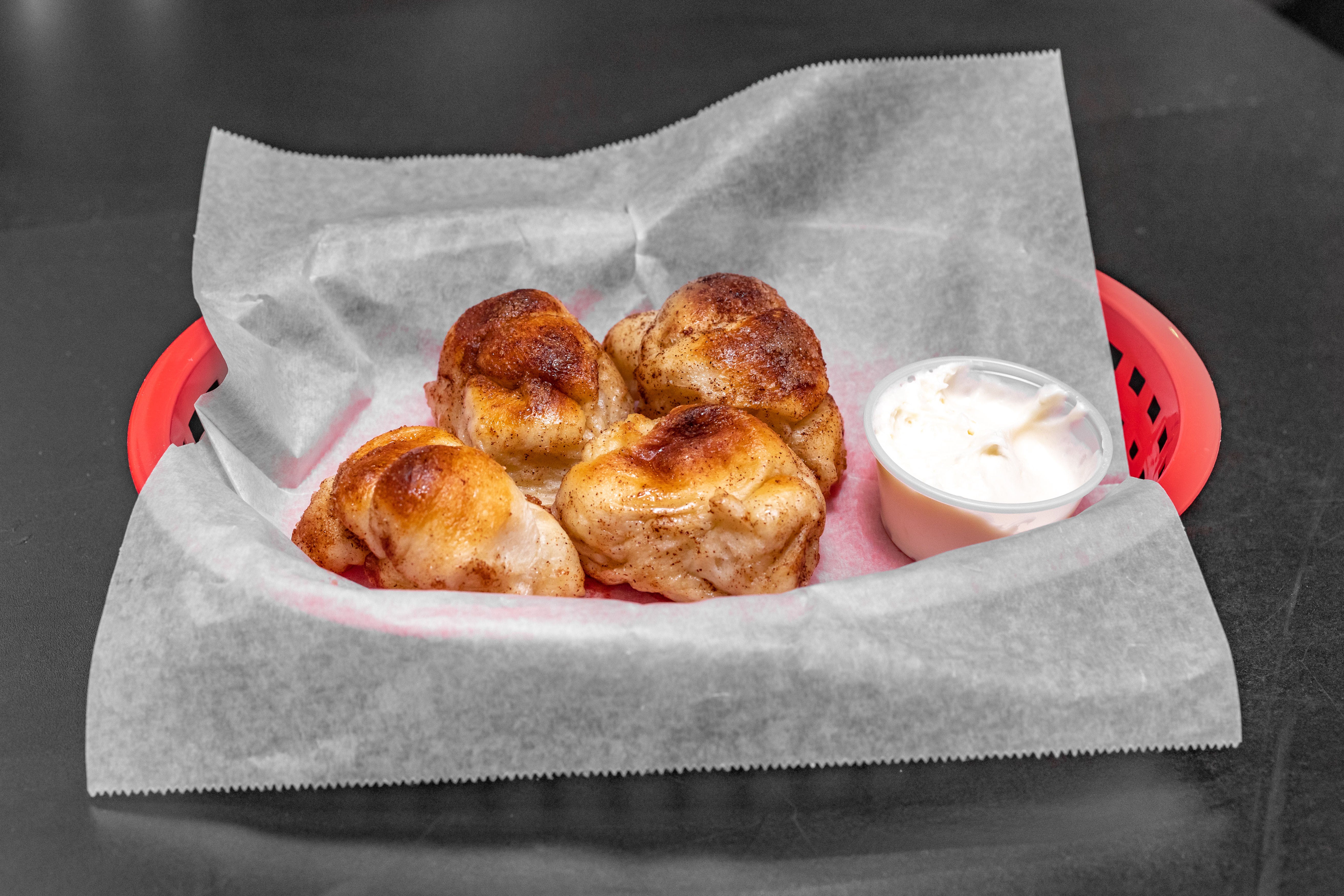 Order Garlic Knots - 3 Pieces food online from Ruffranos Hells Kitchen Pizza store, Colorado Springs on bringmethat.com