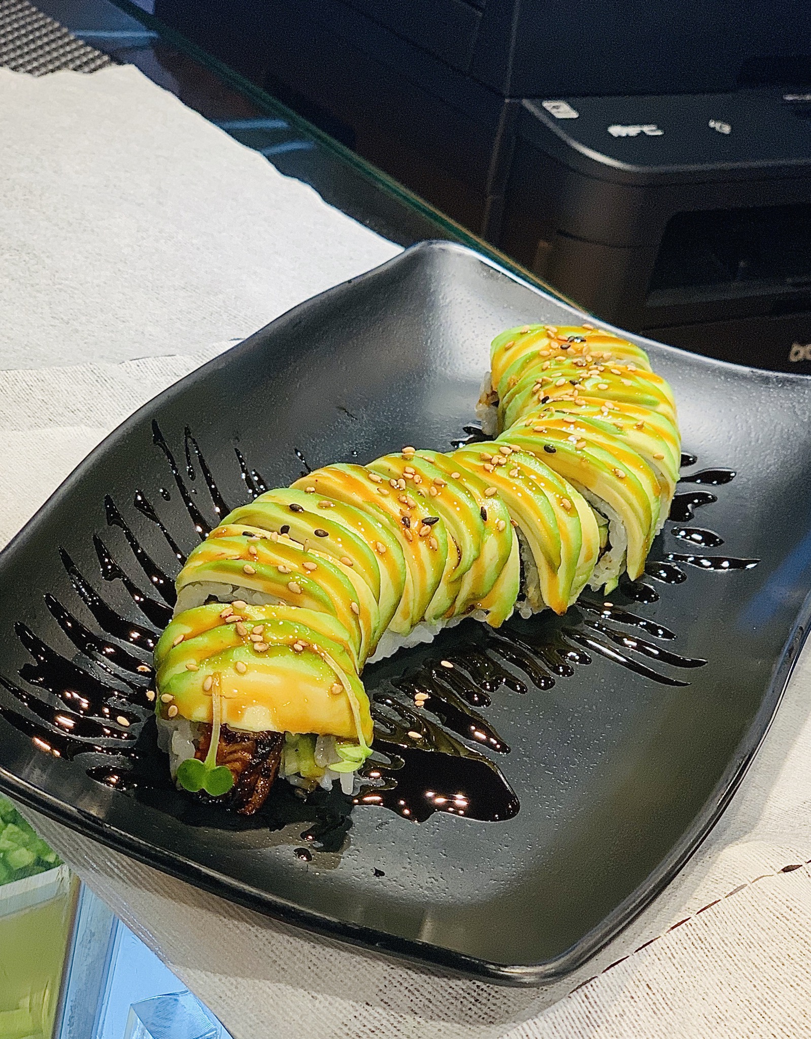 Order Caterpillar Roll food online from Kazuki Sushi store, Los Angeles on bringmethat.com