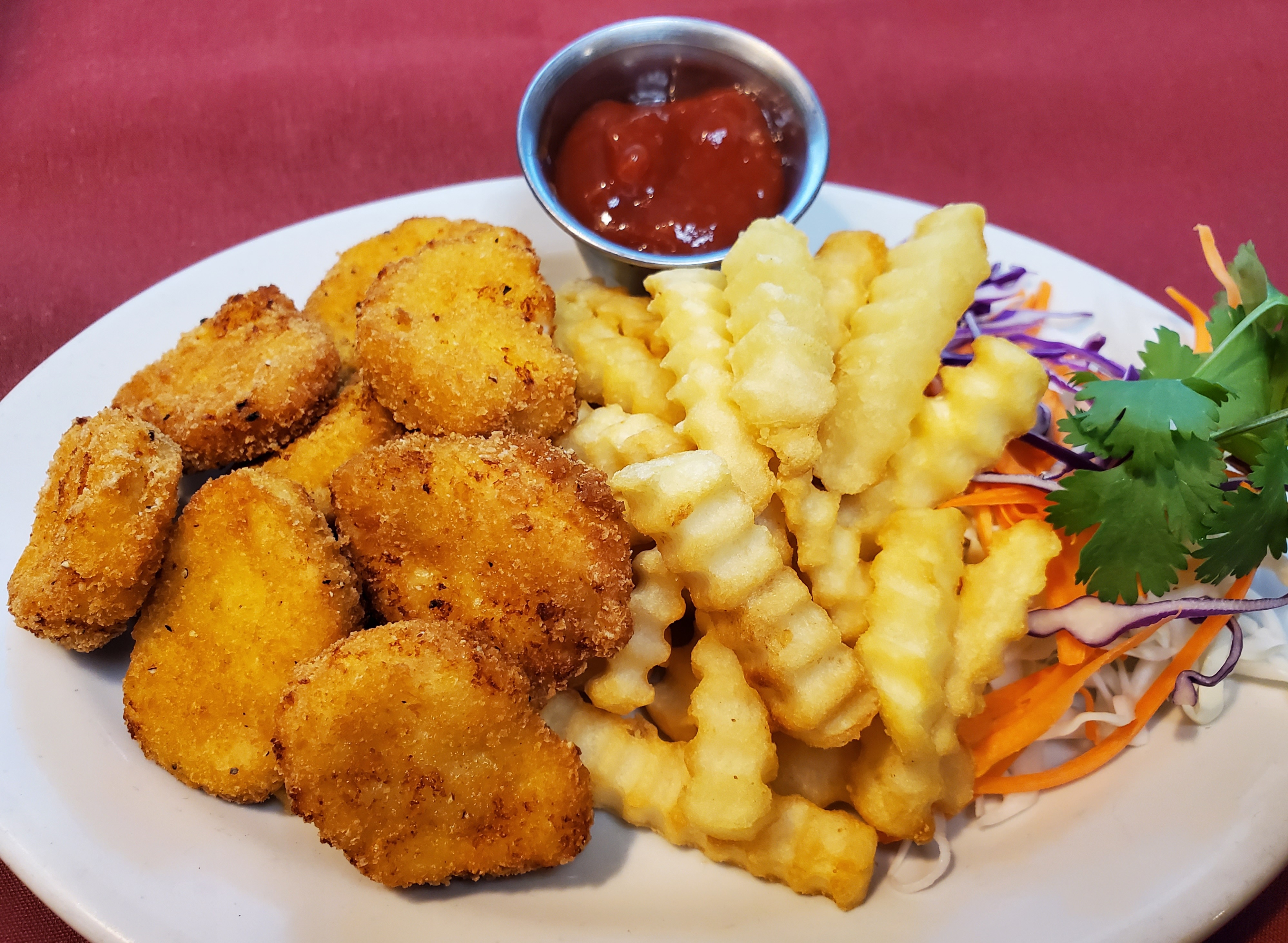 Order Kid's Chicken Nuggets and Fries food online from Sweet Basil Thai Cuisine store, Hurst on bringmethat.com