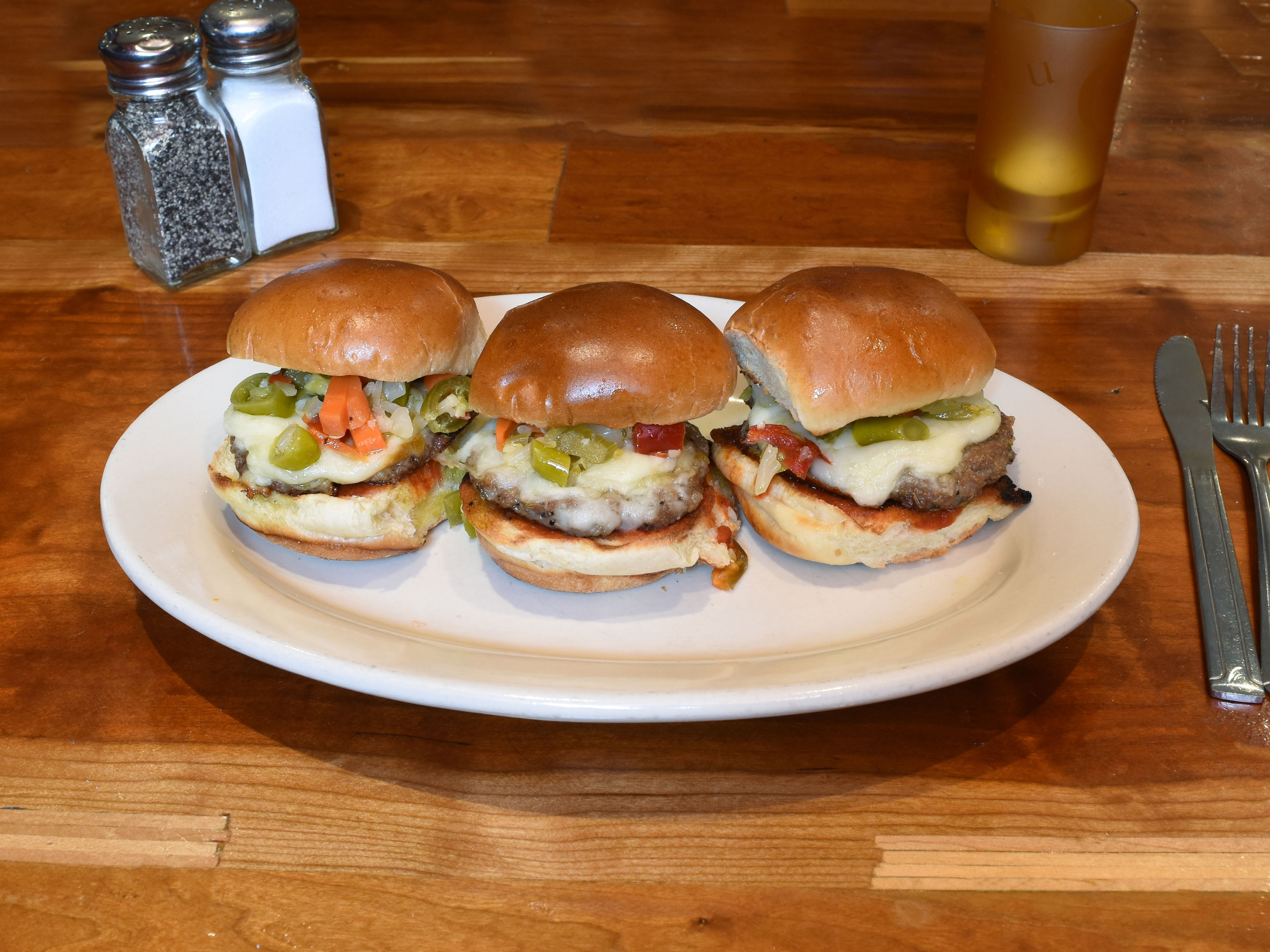Order Italian Sausage Sliders food online from Derno's  store, Chicago on bringmethat.com