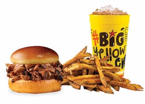 Order $9.99 ‘Cue Combo – Brisket Sandwich food online from Dickey's Barbecue Pit store, Weatherford on bringmethat.com