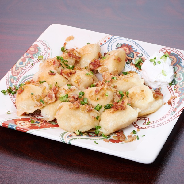 Order Potato and Cheese Pierogi food online from Highlander's Grill store, Hickory Hills on bringmethat.com