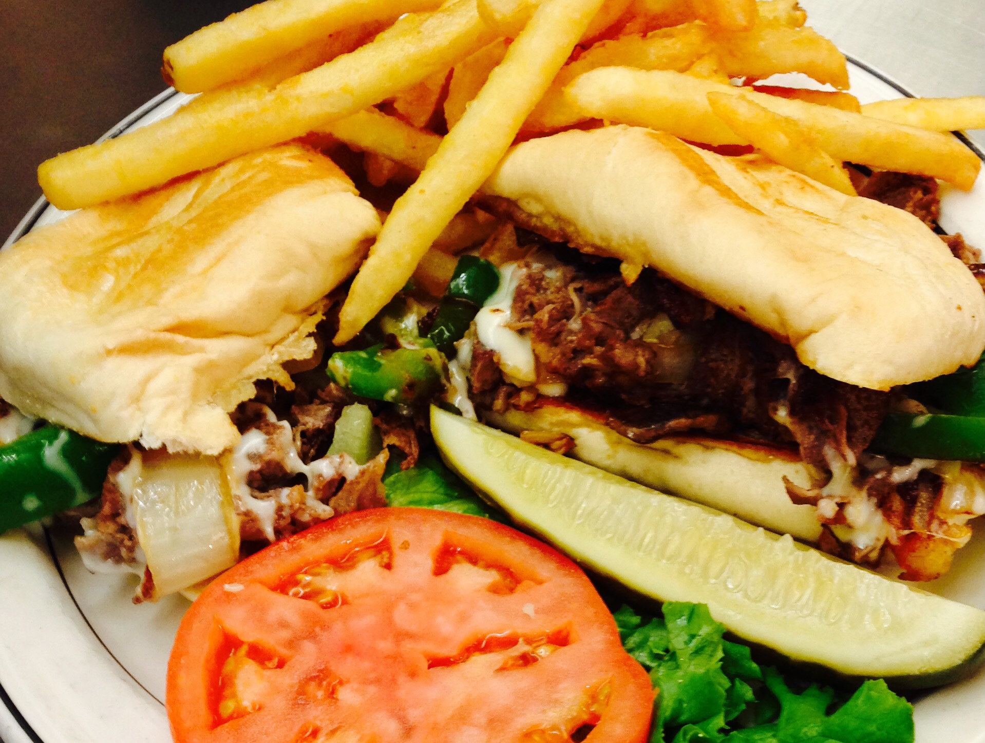 Order Philly Cheese Steak Sandwich food online from Parkway family restaurant store, Madison on bringmethat.com