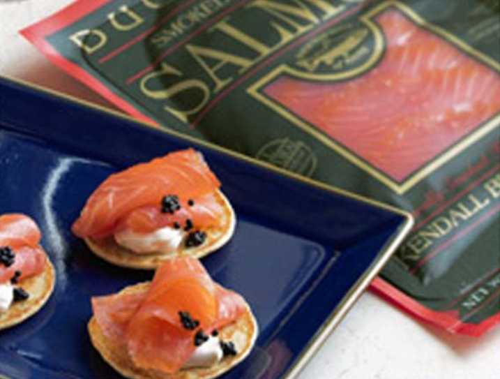 Order 4 oz. Kendall Brook Smoked Salmon food online from Dixon Seafood Shoppe store, Peoria on bringmethat.com