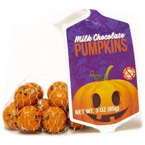 Order Karma Halloween Milk Chocolate Foil Pumpkins - 3.0 oz food online from Walgreens store, OLNEY on bringmethat.com