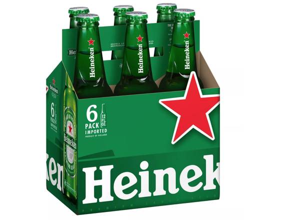 Order Heineken, 6pk-12oz bottle beer (5.0% ABV) food online from Windy City Liquor Market store, El Cajon on bringmethat.com