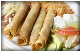 Order Las Flautas with Chicken food online from La Panchita Restaurant store, Smithtown on bringmethat.com