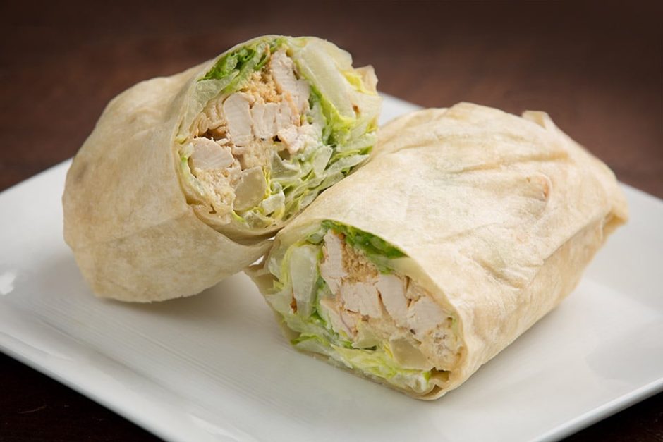Order Grilled Chicken Caesar Wrap food online from Tommy's Deli store, White Plains on bringmethat.com
