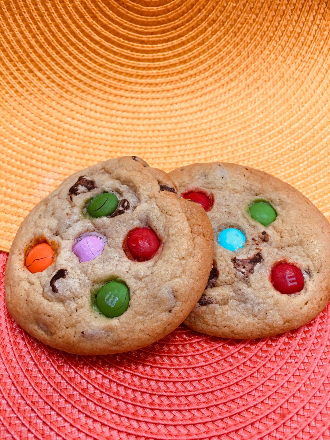 Order Chocolate Chip M&M Cookie food online from Cookies By Gayla store, Topeka on bringmethat.com