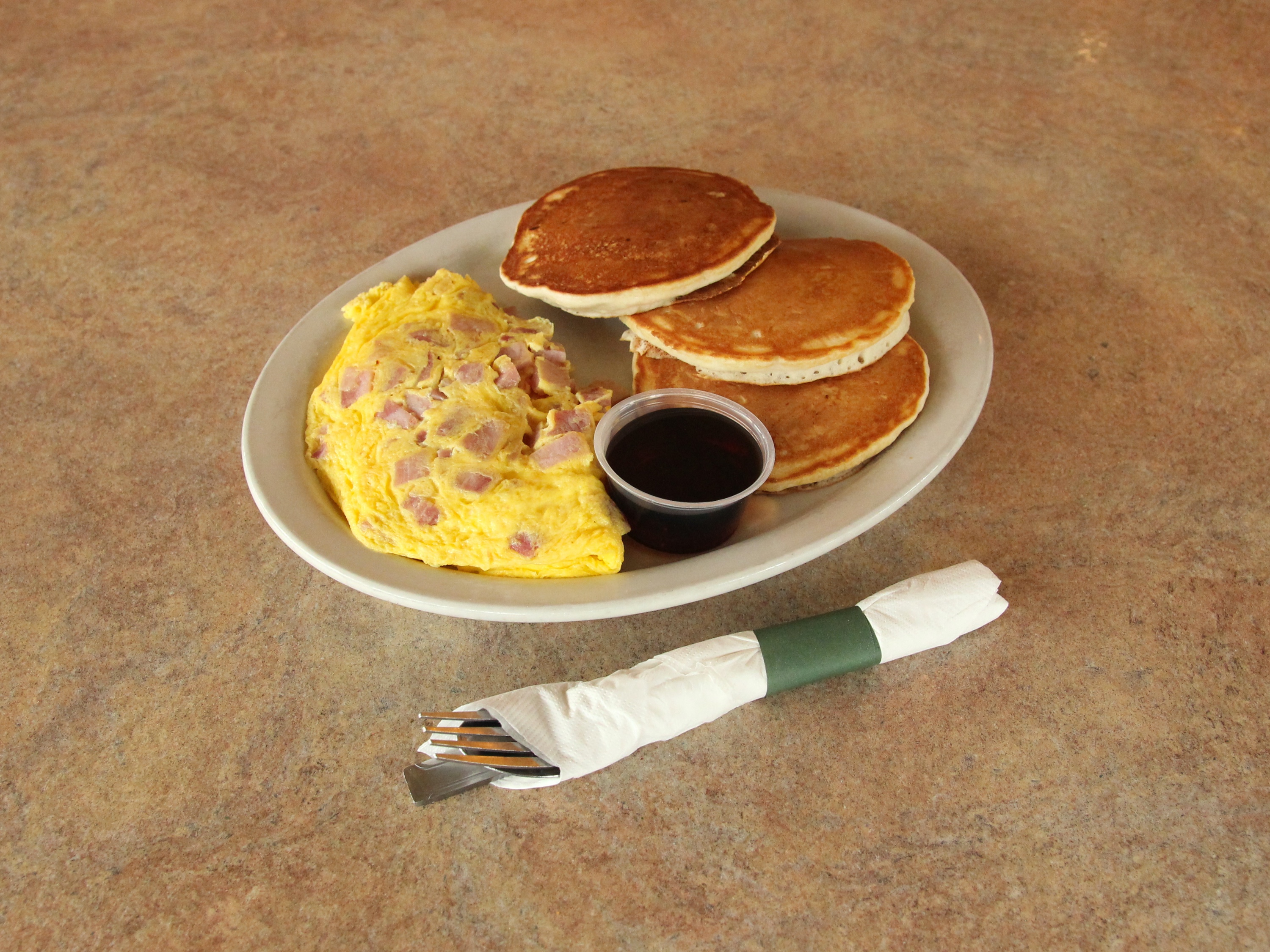 Order Ham and Cheese Omelette food online from Ram Horn Restaurant store, Taylor on bringmethat.com