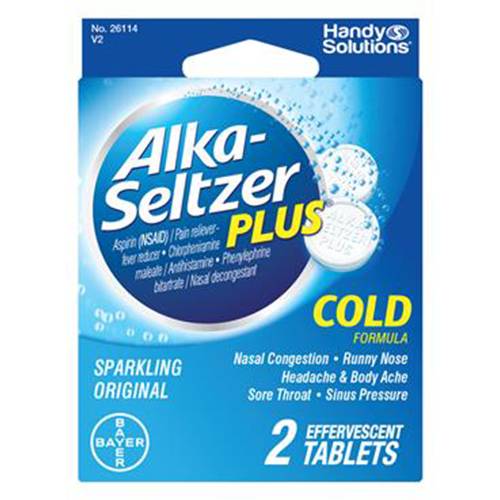 Order Alka-Seltzer Plus Cold - 475mg/2 Count food online from Bottle Shop & Spirits store, Los Alamitos on bringmethat.com