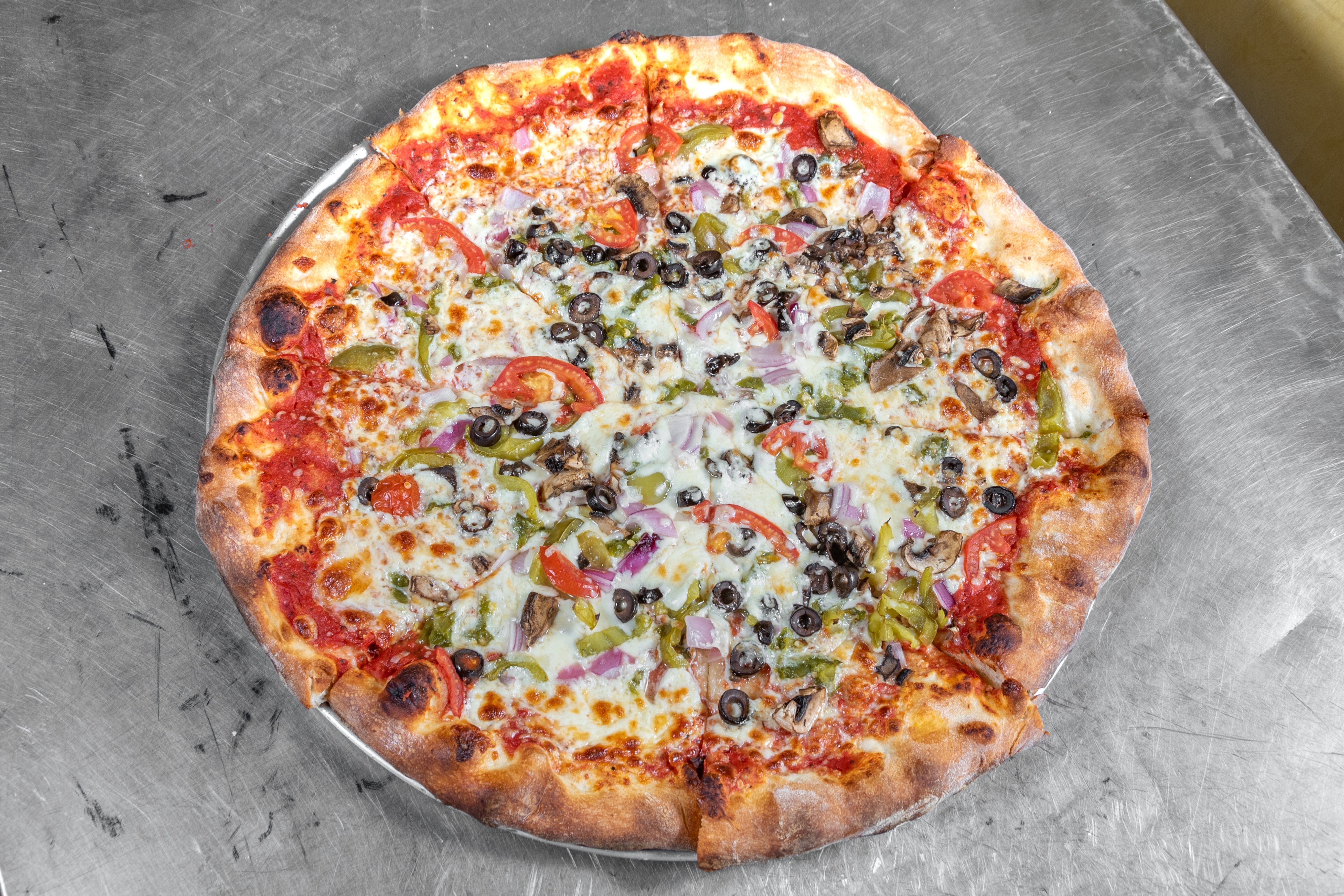Order Vegetarian Style Pizza - Large 16" food online from Goodfella Pizza store, Los Lunas on bringmethat.com