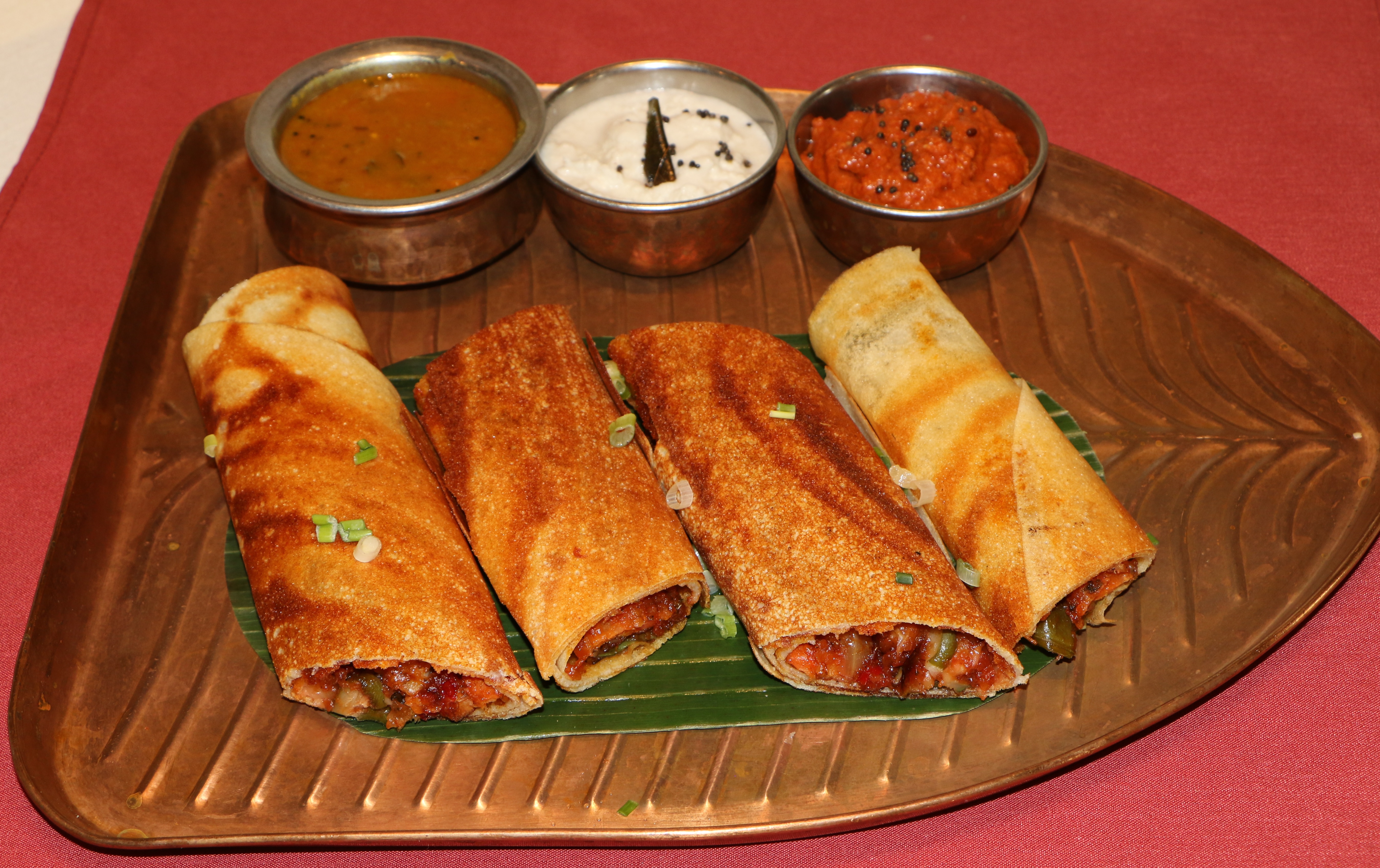 Order Veg. Manchurian Dosa food online from Chennai Chimney store, Princeton on bringmethat.com