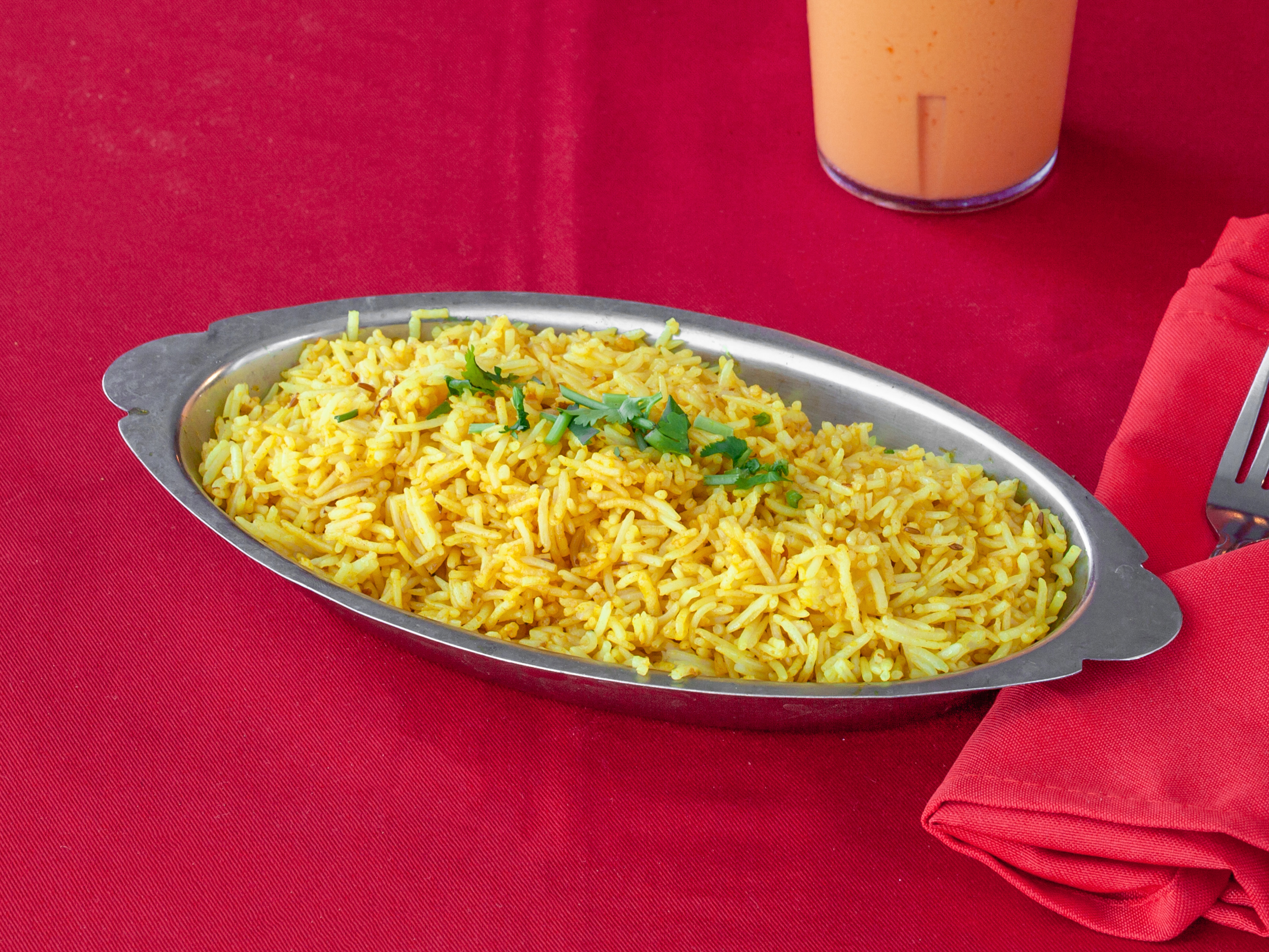 Order 34. Jeera Rice food online from Ambar Indian Restaurant store, Champaign on bringmethat.com