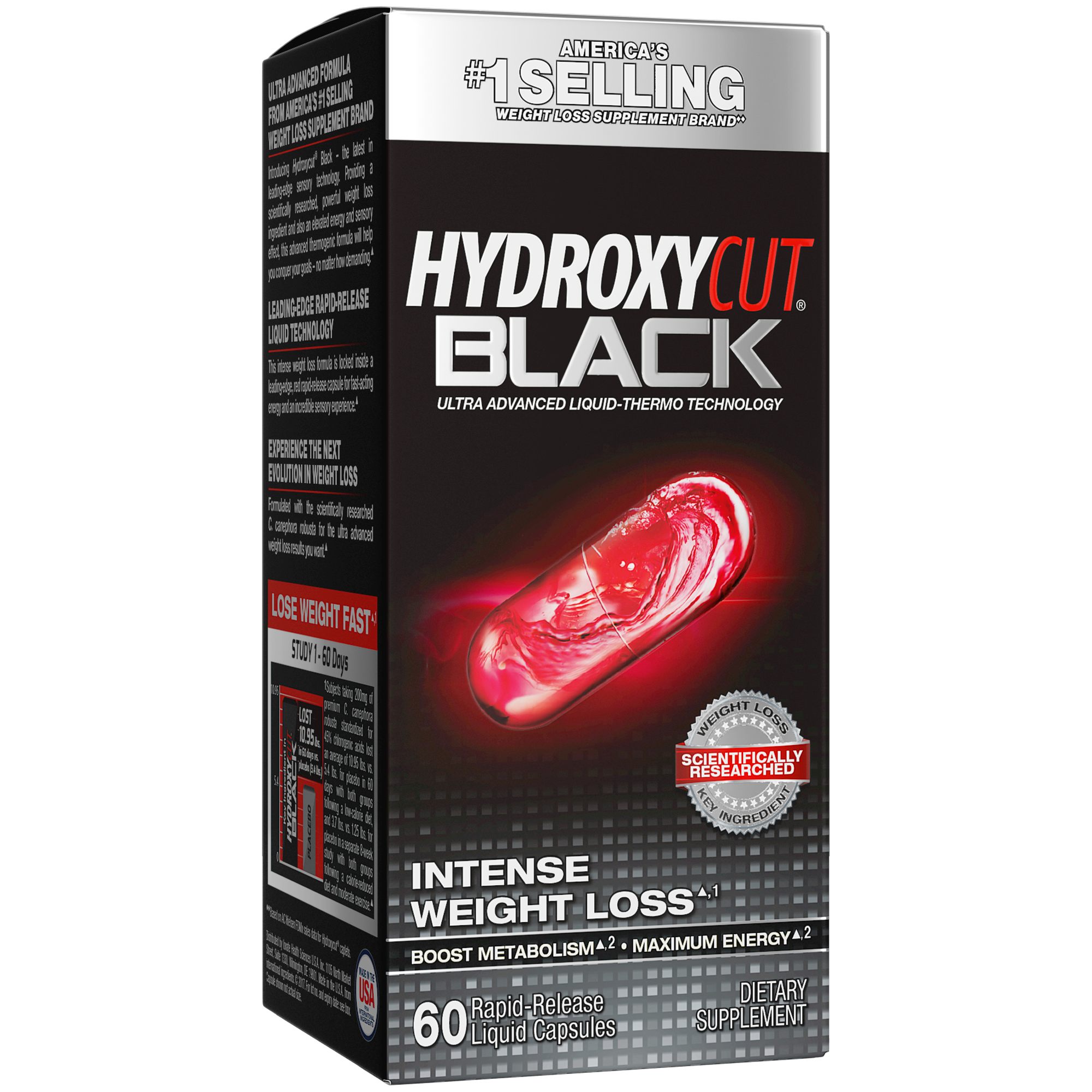 Order Hydroxycut Black - Weight Loss Supplements, Maximum Energy + Metabolism Boost, 60 Count food online from Rite Aid store, Williamsville on bringmethat.com