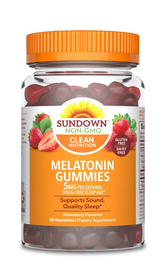 Order Sundown Naturals Melatonin Gummies Strawberry (60 ct) food online from Rite Aid store, Palm Desert on bringmethat.com