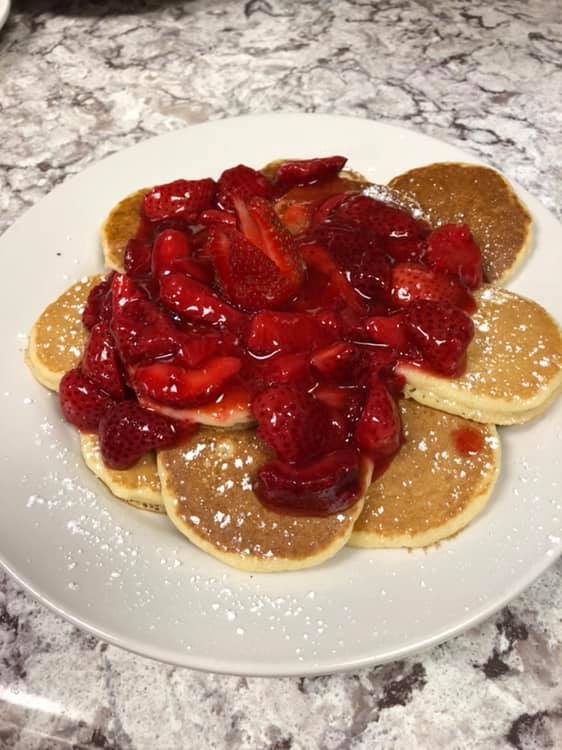 Order Silver Dollar Pancakes (12 small cakes) food online from Reme Restaurant store, Plainfield on bringmethat.com