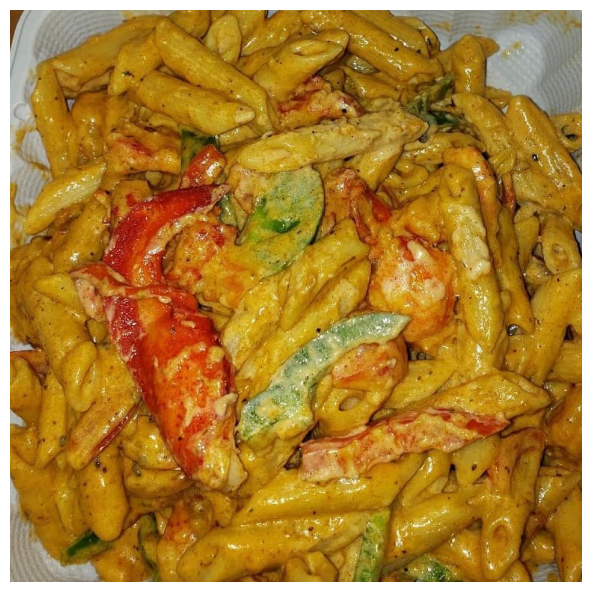 Order Lobster Rasta Pasta food online from Ochorios Seafood & Caribbean Cuisine store, Hempstead on bringmethat.com