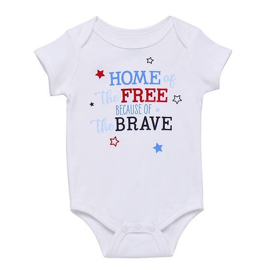Order Baby Starters® Size 3M "Home of the Free" Americana Bodysuit in White food online from Bed Bath & Beyond store, Lancaster on bringmethat.com